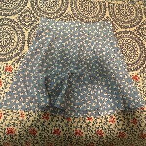 Altar'd State Gray Blue Skater Mini Skirt